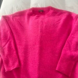 Vince Camuto Bright Pink Crew Neck Sweater